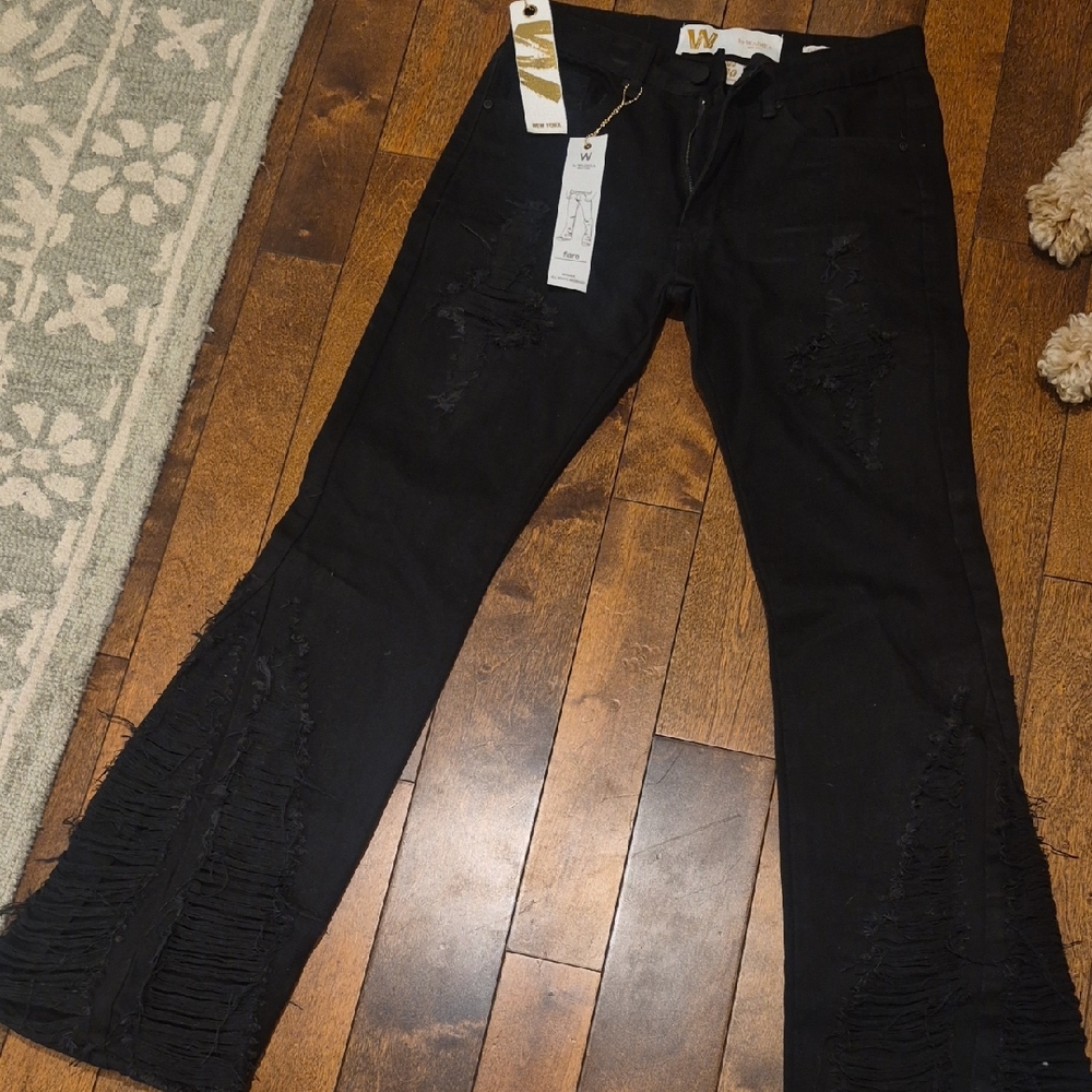 Waimea Black Bootcut Jeans for Men